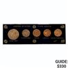 Image 1 : 1851-1969 US Type Cents Collection [5 Coins]