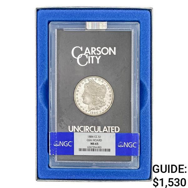 1884-CC Morgan Silver Dollar NGC MS65 GSA