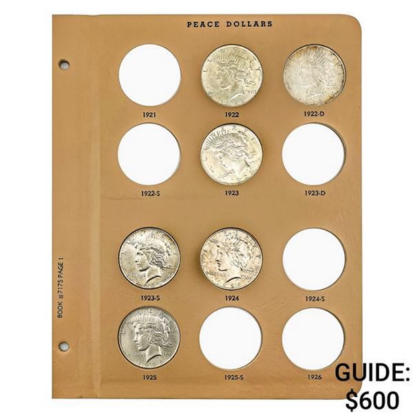 1922-1925 Peace Dollars Album [6 Coins]