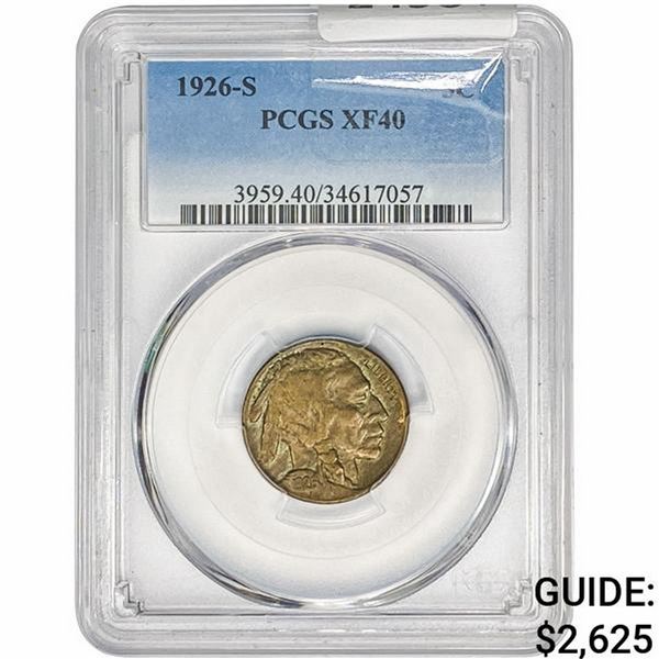 1926-S Buffalo Nickel PCGS XF40