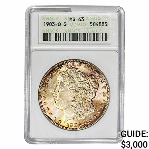 1903-O Morgan Silver Dollar ANACS MS63