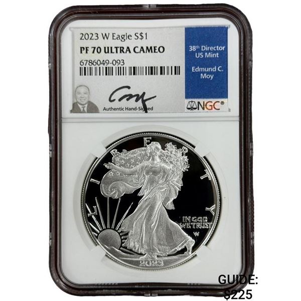 2023-W Proof ASE NGC PF70 UCAM Moy Hand-Signed
