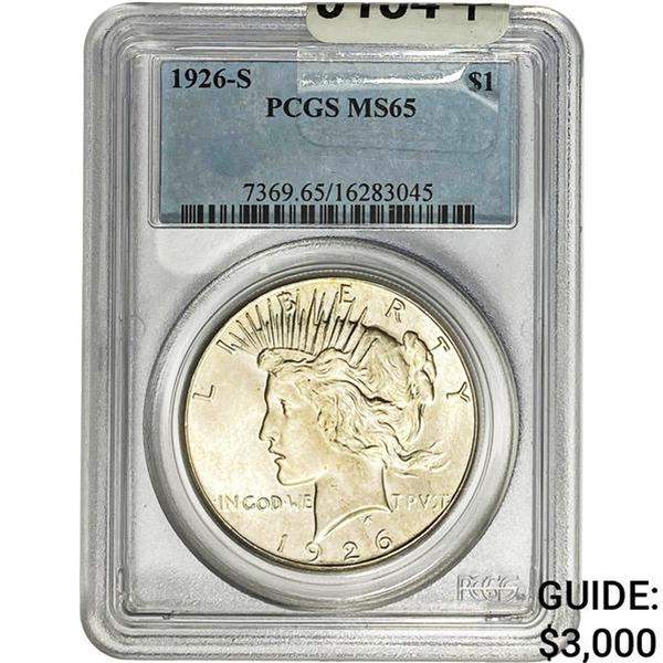 1926-S Silver Peace Dollar PCGS MS65