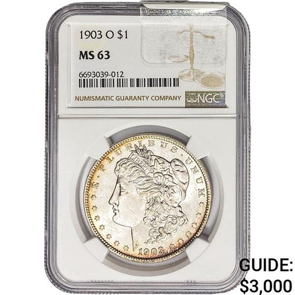 1903-O Morgan Silver Dollar NGC MS63