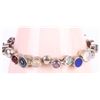 Image 2 : MULTI-GEMSTONE STERLING SILVER LADIES BRACELET
