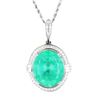 Image 1 : 22.32CT EMERALD & 0.74CTW DIA PLATINUM NECKLACE
