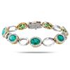 Image 1 : 11.72CTW EMERALD & 1.82CTW DIA 14K GOLD BRACELET
