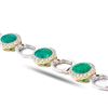 Image 3 : 11.72CTW EMERALD & 1.82CTW DIA 14K GOLD BRACELET