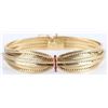 Image 1 : HEAVY 18K YELLOW GOLD RUBY LADIES BRACELET
