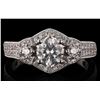 Image 1 : 0.77CT SI2 CENTER DIAMOND PLATINUM RING CERTIFIED