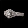 Image 2 : 0.77CT SI2 CENTER DIAMOND PLATINUM RING CERTIFIED