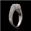 Image 3 : 0.77CT SI2 CENTER DIAMOND PLATINUM RING CERTIFIED