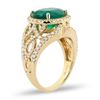 Image 2 : 4.65CT EMERALD & 0.93CTW DIA 14K YELLOW GOLD RING