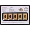 Image 1 : FINE GOLD CANADIAN MINT 2016 FIVE 1/10 OZ $25 BARS