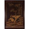 Image 3 : MEIJI PERIOD JAPANESE SILK CRANE TAPESTRY 56 X 38"