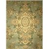 Image 3 : ANTIQUE ORNATE LARGE PERSIAN GREEN SILK AREA RUG