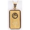 Image 1 : .999 FINE GOLD 10 GRAM BAR 10K GOLD NECKLACE