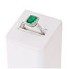 Image 3 : 1.58CT EMERALD & 0.66CTW DIAMOND PLATINUM RING