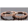 Image 1 : 9K ROSE GOLD DIAMOND LADIES RINGS - (2)