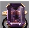 Image 1 : 18K YELLOW GOLD AMETHYST LADIES RING