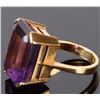 Image 3 : 18K YELLOW GOLD AMETHYST LADIES RING