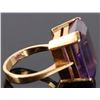 Image 4 : 18K YELLOW GOLD AMETHYST LADIES RING