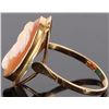 Image 2 : VINTAGE 18K YELLOW GOLD CAMEO SOLITARE LADIES RING