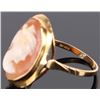Image 3 : VINTAGE 18K YELLOW GOLD CAMEO SOLITARE LADIES RING