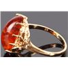 Image 3 : 14K YELLOW GOLD AMBER LADIES RING