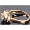 Image 2 : 14K YELLOW GOLD DIAMOND LADIES RING