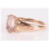 Image 2 : 14K ROSE GOLD ROSE QUARTZ LADIES RING