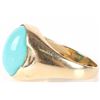 Image 2 : SLEEPING BEAUTY TURQUOISE 14K YELLOW GOLD RING