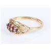 Image 3 : BEAUTIFUL FILIGREE 10K RUBY CLUSTER LADIES RING