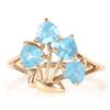 Image 1 : 10K YELLOW GOLD  BLUE TOPAZ HEART RING