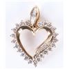 Image 1 : 14K YELLOW GOLD DIAMOND OPEN HEART PENDANT