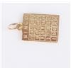 Image 2 : VINTAGE 14K YELLOW GOLD BINGO GAME CARD PENDANT