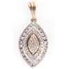 Image 1 : 14K YELLOW GOLD DIAMOND LADIES PENDANT - 0.84CTW