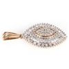 Image 2 : 14K YELLOW GOLD DIAMOND LADIES PENDANT - 0.84CTW
