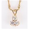 Image 1 : 14K YELLOW GOLD SAPHHIRE LADIES NECKLACE