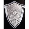 Image 1 : CRUSADER'S SHIELD ANTIQUED STACKER 2OZ SILVER