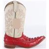 Image 3 : VINTAGE MEXICAN RED/WHITE GATOR SKIN MENS 10 BOOTS