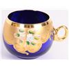 Image 5 : COBALT BLUE ITALIAN MURANO GLASS PUNCHBOWL SET