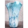 Image 1 : LIGHT BLUE MARBLED LARGE ITALIAN MURANO VASE