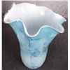 Image 2 : LIGHT BLUE MARBLED LARGE ITALIAN MURANO VASE