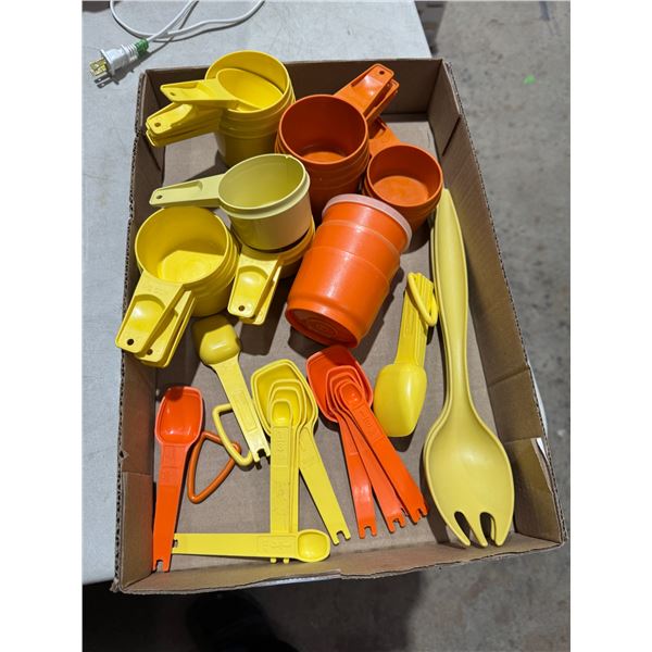 Vintage Tupperware, measuring cups, etc.
