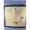 Image 2 : Very Nice Asian Screen w/ Bird & Floral Design.NO SHIPPING 4 - 35.5" H x 17.5 W Attached Panels Fold