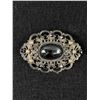 Image 1 : Pretty Vintage Victorian Style Brooch w/ Rhinestones.