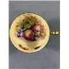 Image 2 : Beautiful Aynsley Orchard Fruit. Teal Blue Tea Cup Signed D.Jones
