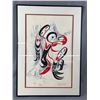 Image 1 : Ltd Ed. 49/100 Vancouver B.C "Eagle" Signed First Nations Framed & Matted Print. NO SHIPPING. Approx