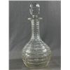 Image 2 : 3 Assorted Styles Vintage Glass Decanters w/ Stoppers. Approx. 10.5"-12"H